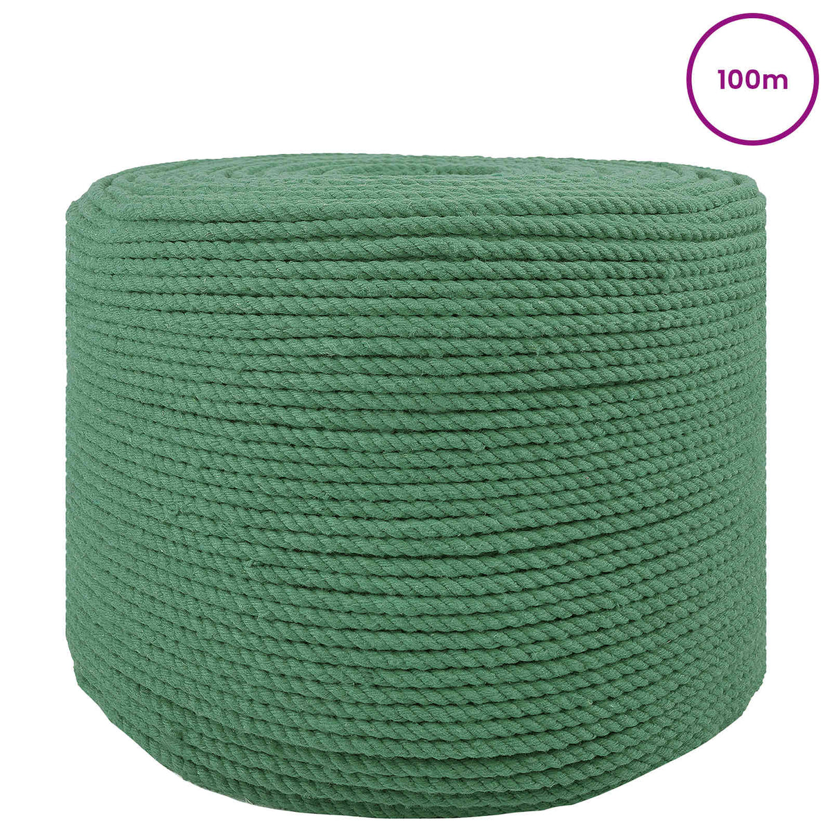Baumwollseil 8 mm 100 m Grün 100% Baumwolle
