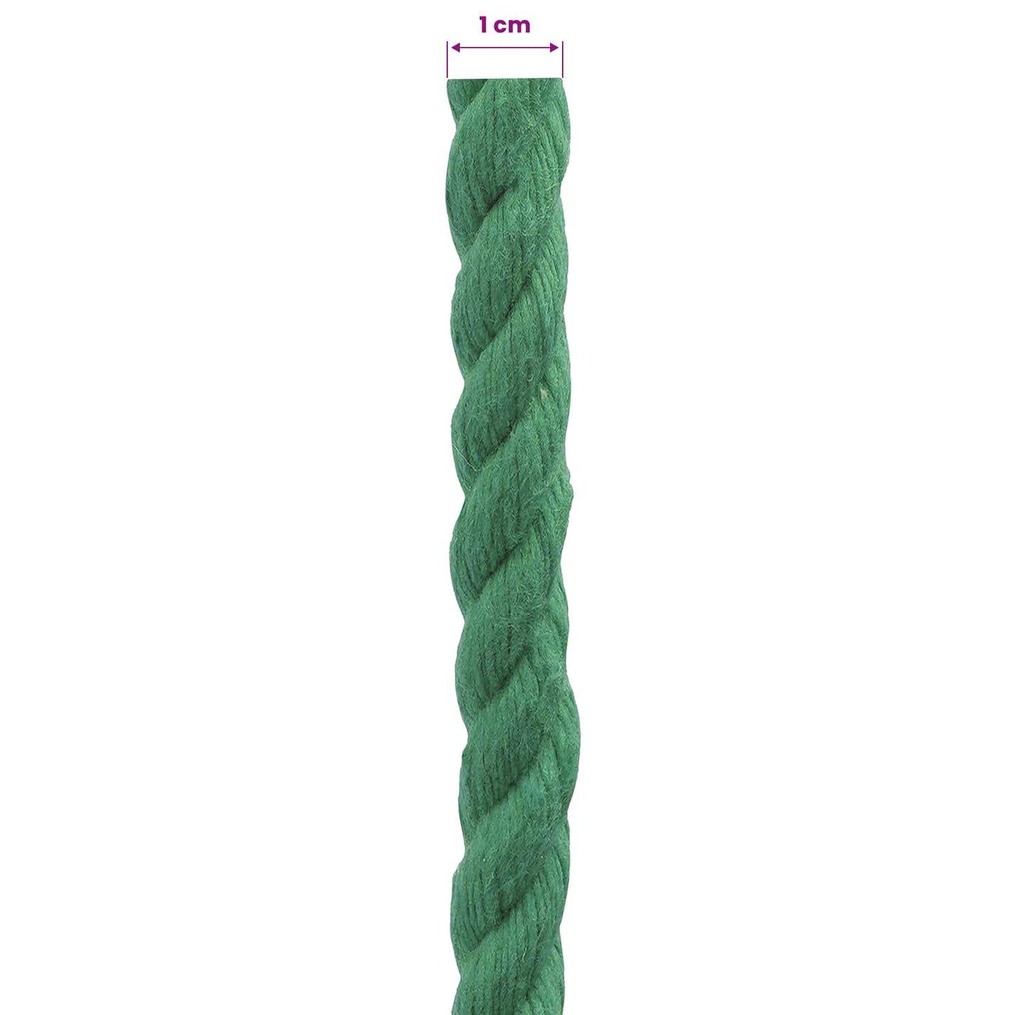Baumwollseil 10 mm 50 m Grün 100% Baumwolle