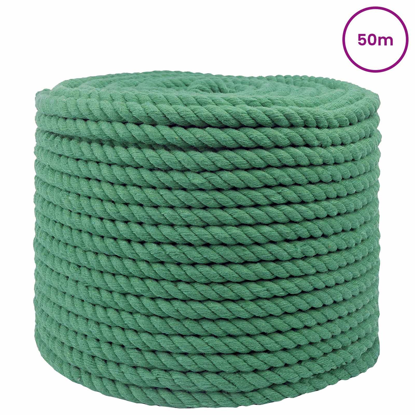 Baumwollseil 10 mm 50 m Grün 100% Baumwolle