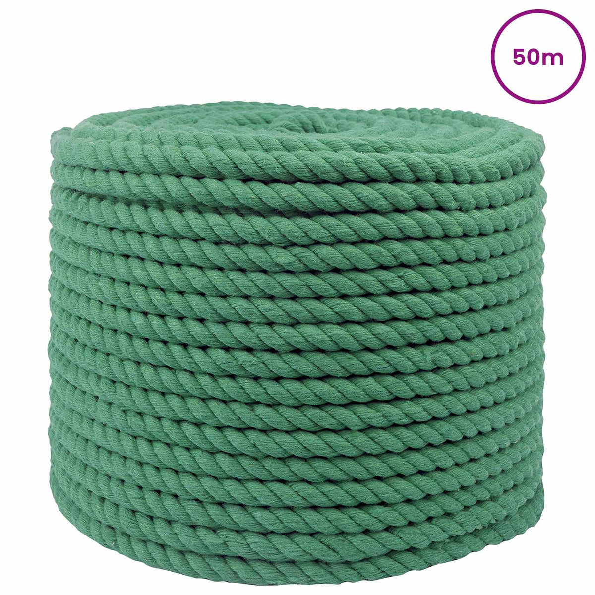 Baumwollseil 10 mm 50 m Grün 100% Baumwolle