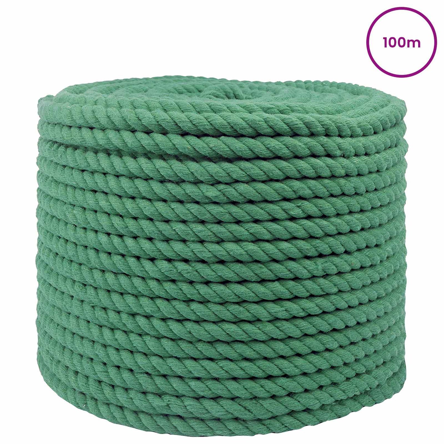 Baumwollseil 10 mm 100 m Grün 100% Baumwolle