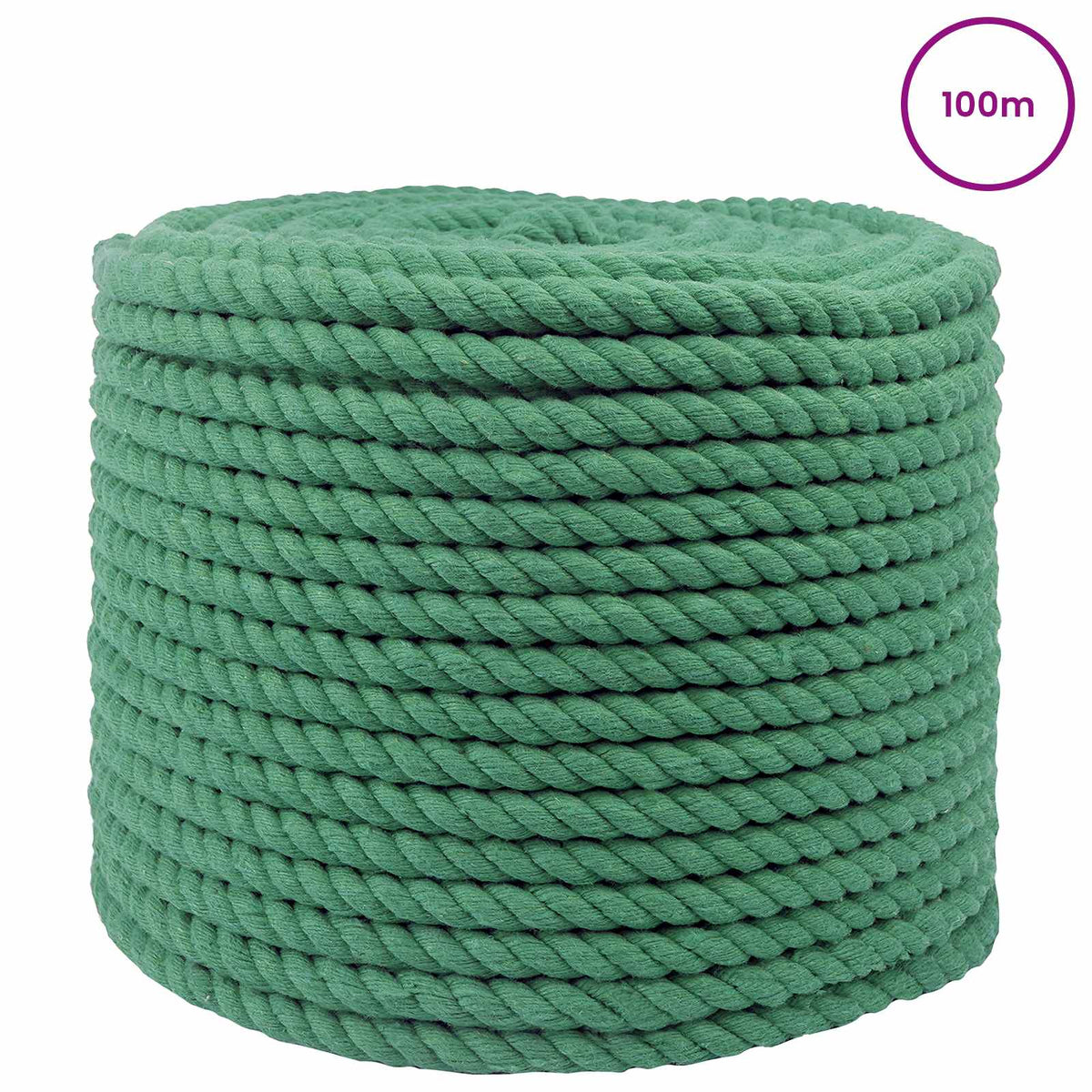 Baumwollseil 10 mm 100 m Grün 100% Baumwolle