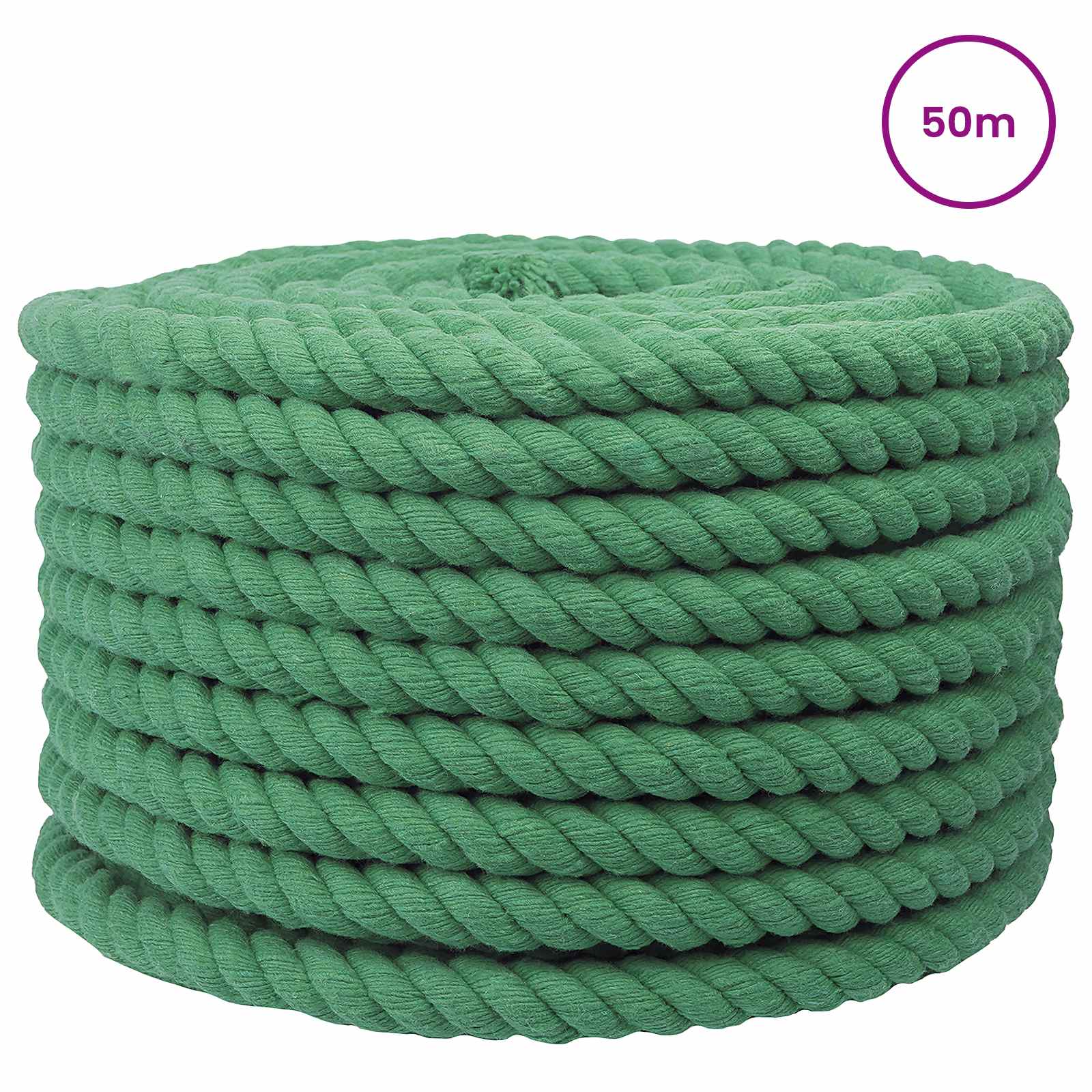 Baumwollseil 24 mm 50 m Grün 100% Baumwolle
