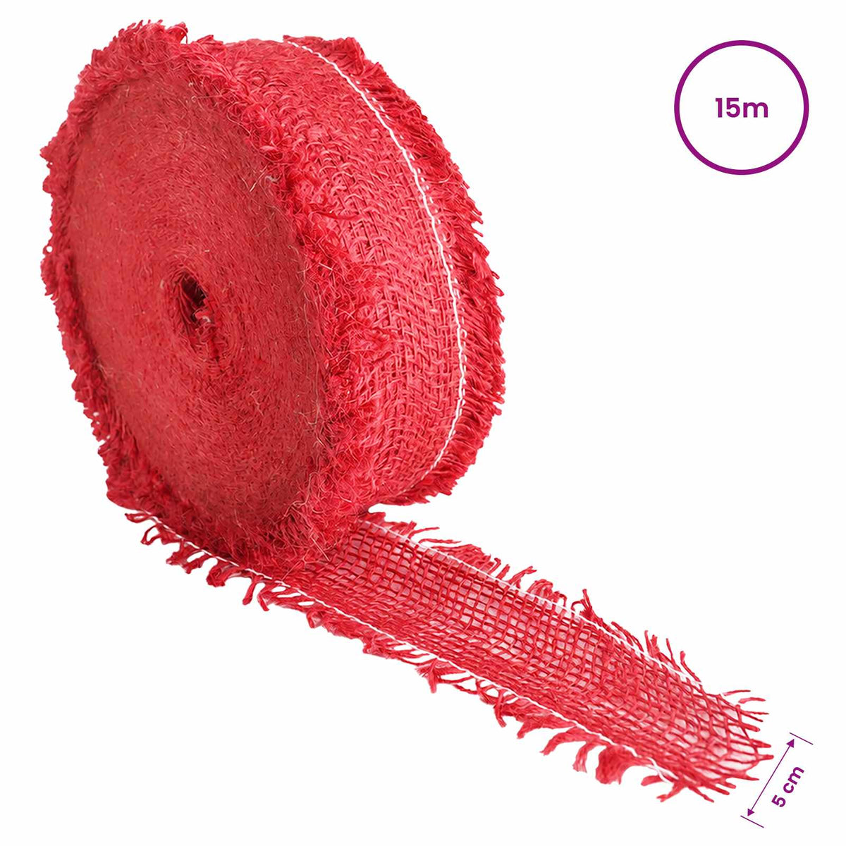 Juterolle 5 x 1500 cm Rot