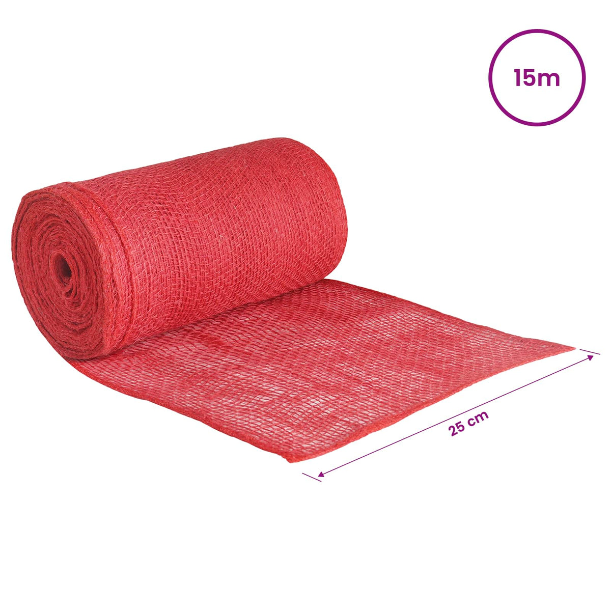 Juterolle 25 x 1500 cm Rot