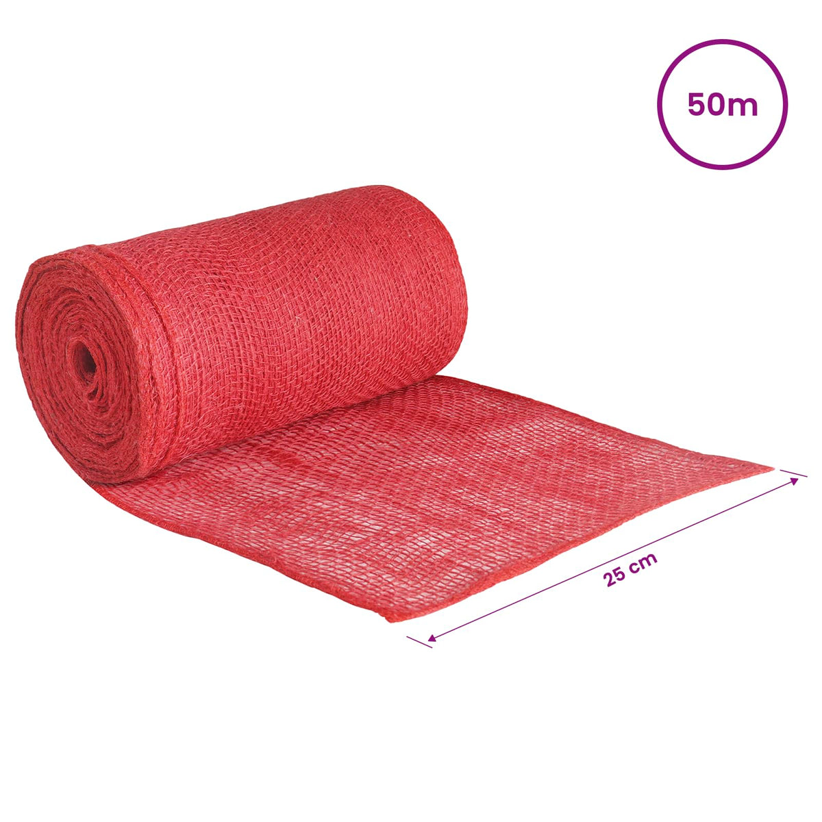Juterolle 25 x 5000 cm Rot