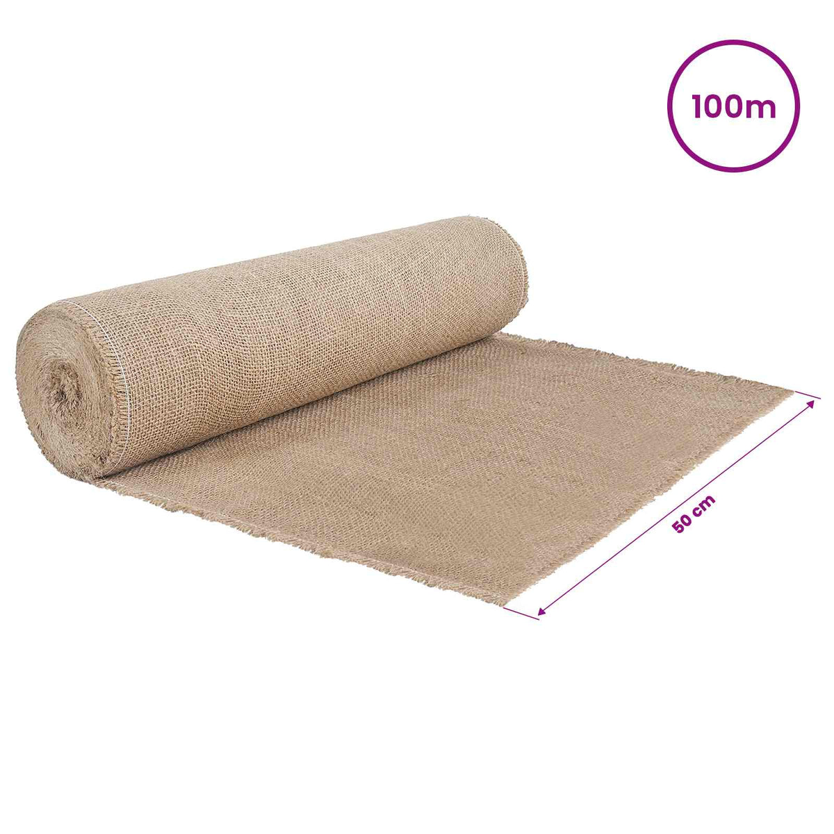Juterolle 50 x 10000 cm Natur