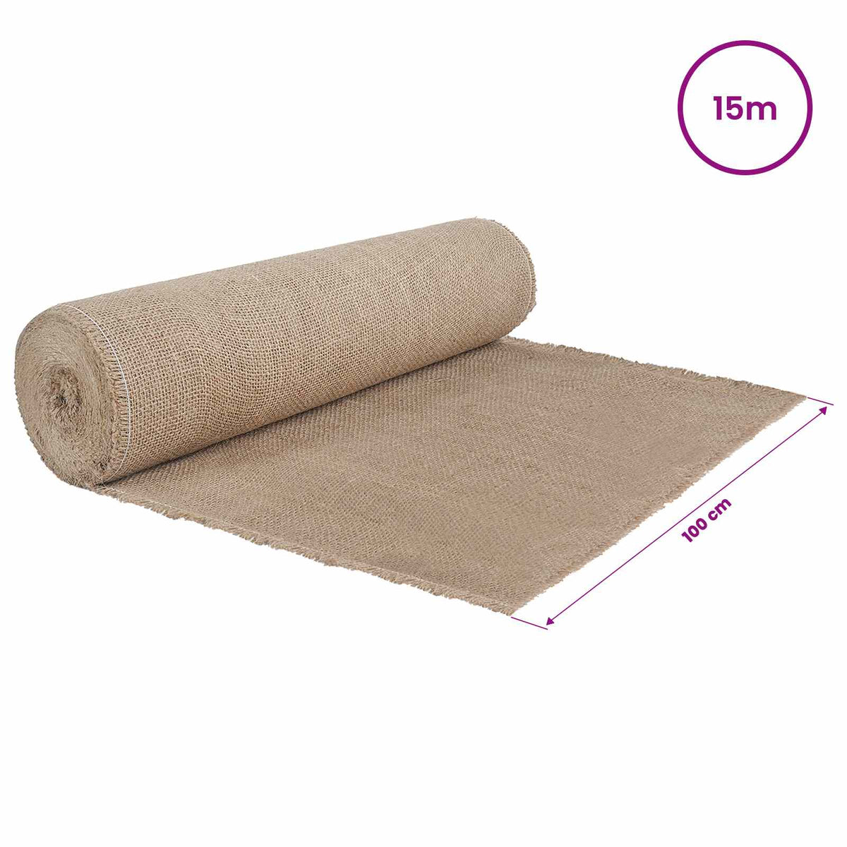 Juterolle 100 x 1500 cm Natur