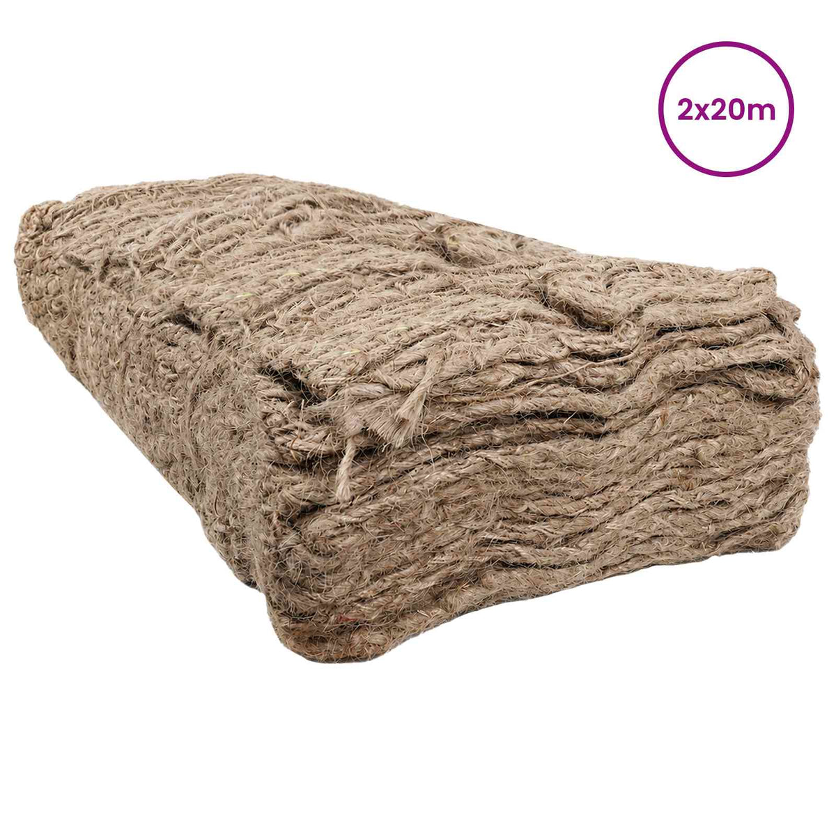Jute Ufermatte Natur 2 x 20 m
