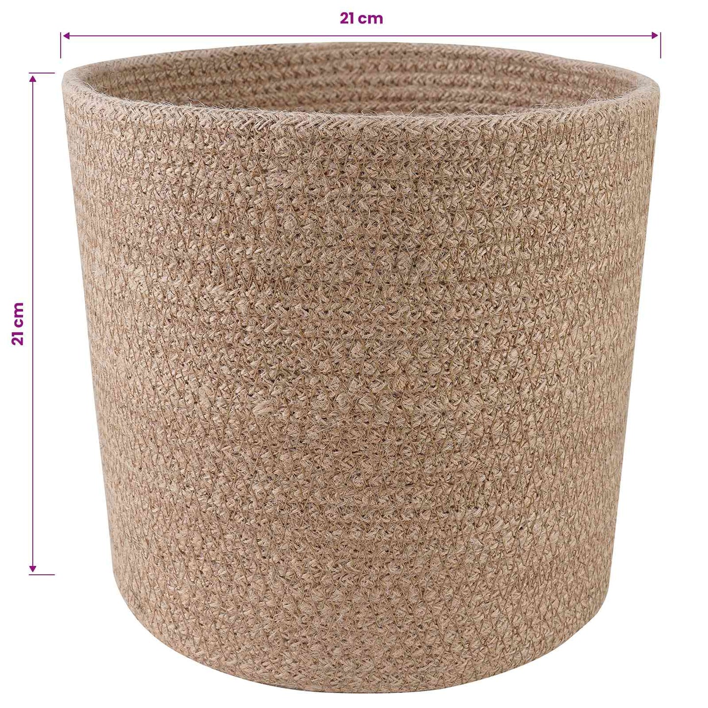 Pflanztopfsatz 2 stk. Natur Ø 21 x 21 cm 100% Tossa-Jute