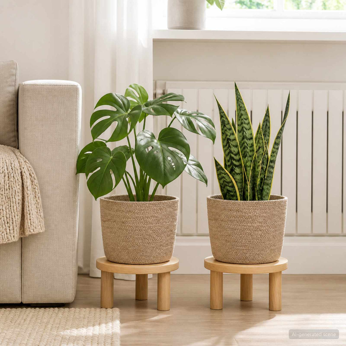Pflanztopfsatz 2 stk. Natur Ø 28 x 28 cm 100% Tossa-Jute