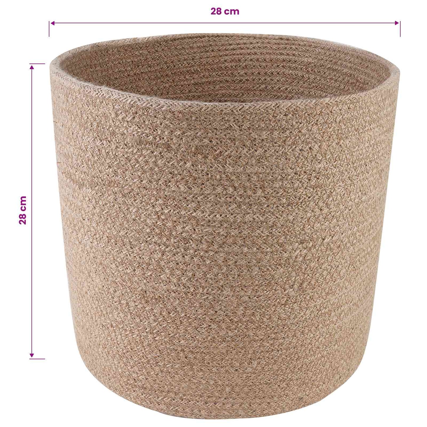 Pflanztopfsatz 2 stk. Natur Ø 28 x 28 cm 100% Tossa-Jute