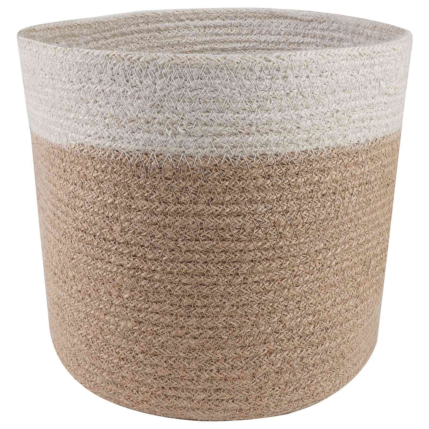 Pflanztopfsatz 2 stk. Natürlich und Weiß Ø 28 x 28 cm