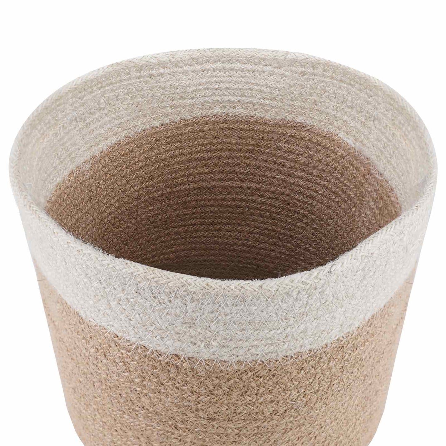 Pflanztopfsatz 2 stk. Natürlich und Weiß Ø 21 x 21 cm
