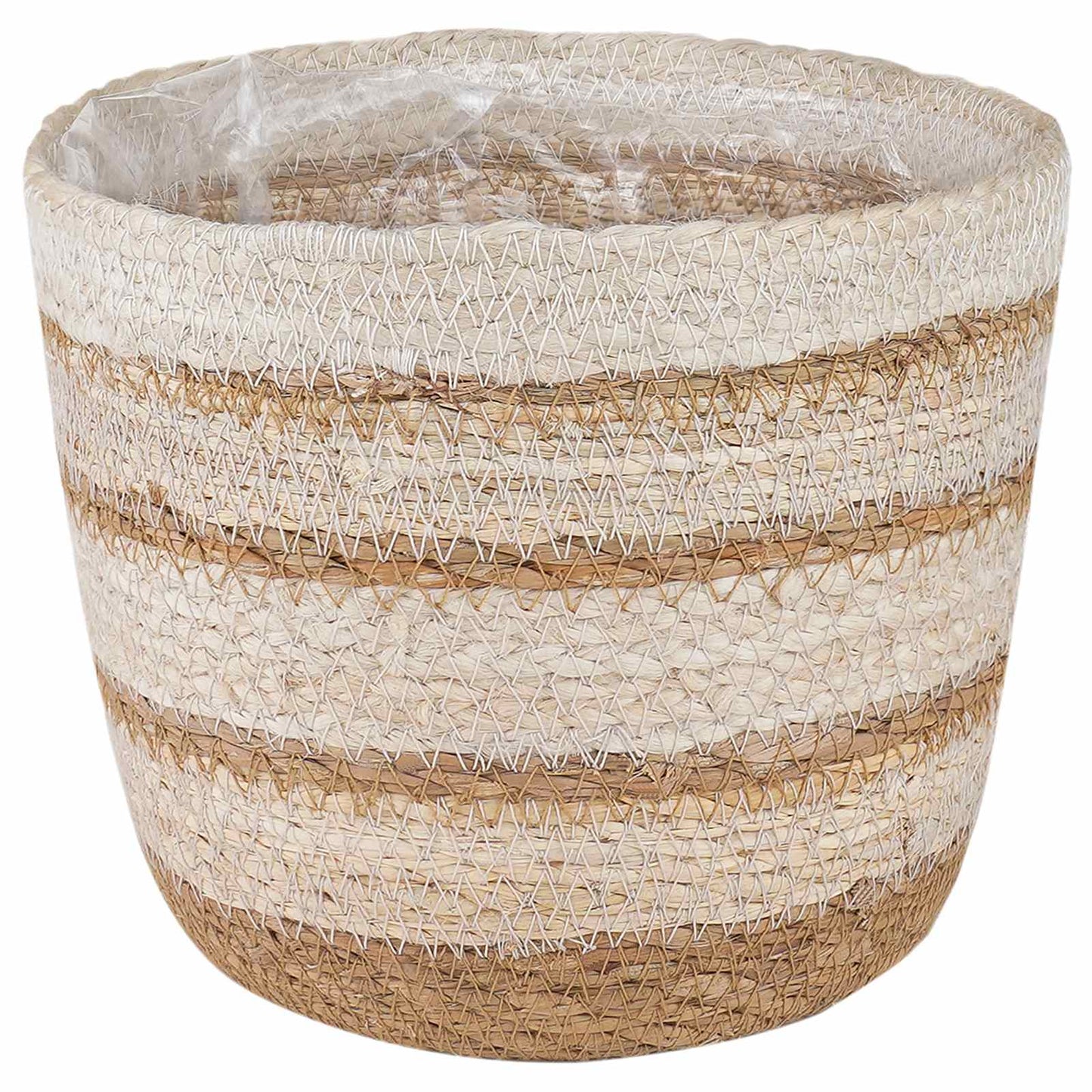 3 stk. Natürlich, Weiß und Beige Ø26 x 19 cm 100% Seegras