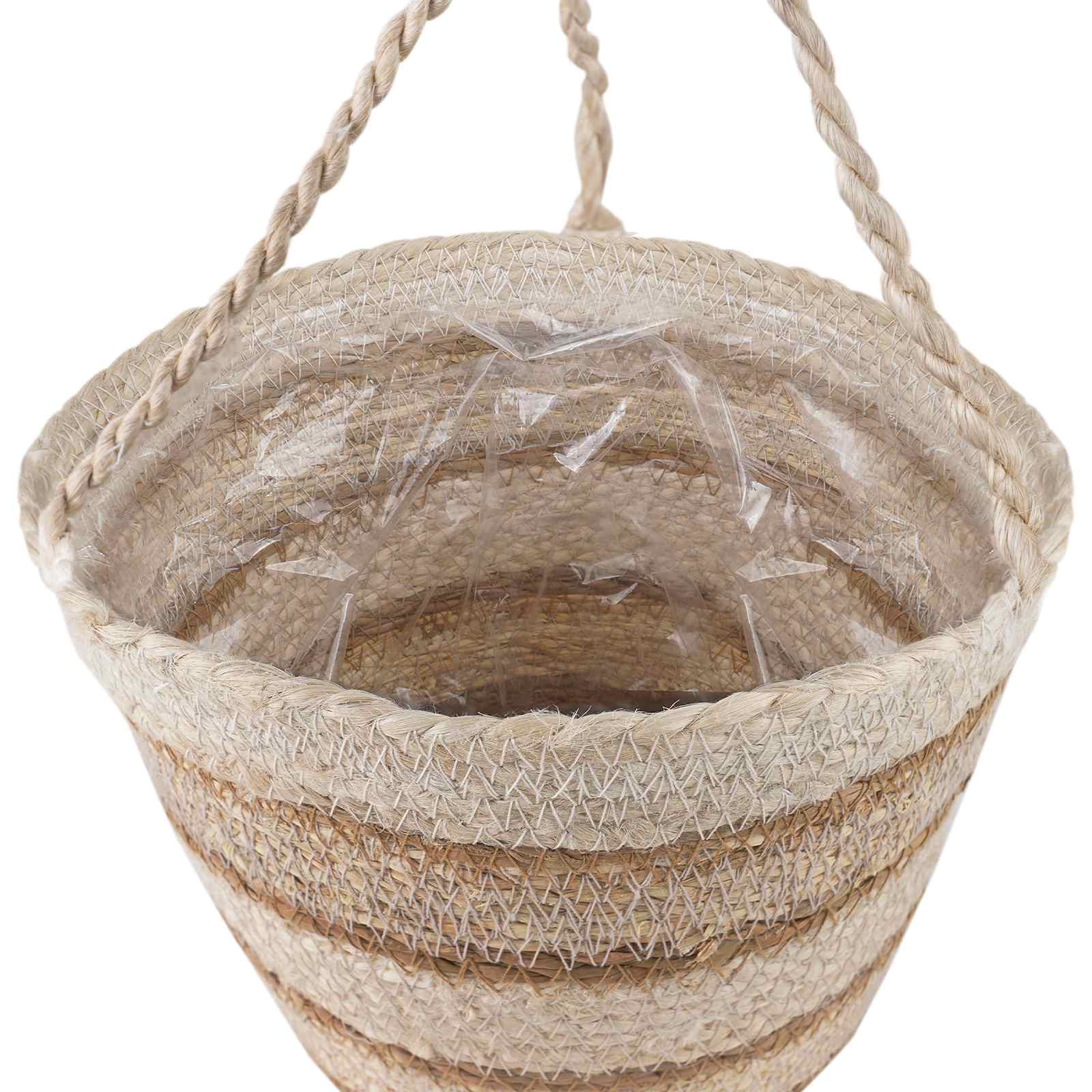 3 Stk. Natürlich, Weiß und Beige Ø26 x 19 cm 100% Seegras