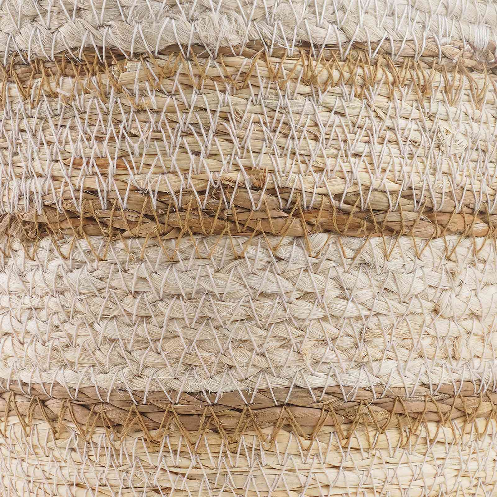 3 Stk. Natürlich, Weiß und Beige Ø26 x 19 cm 100% Seegras