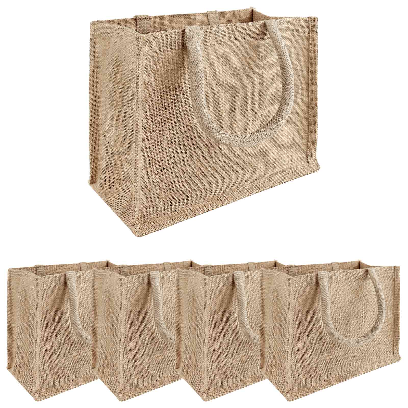 Jute-Handtaschen 5 Natur 26 x 22 x 14 cm 100% Tossa-Jute
