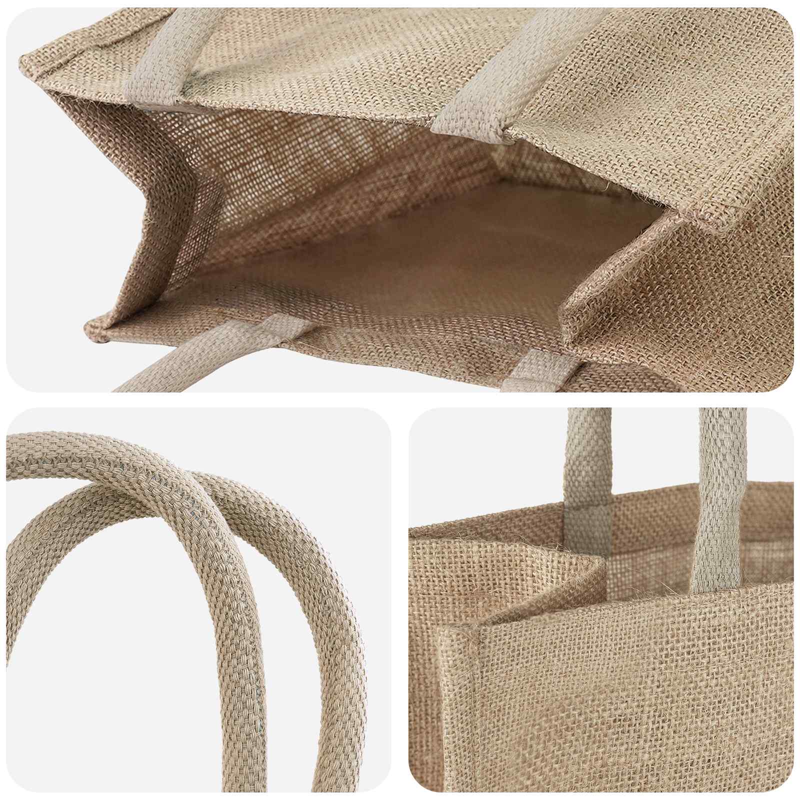 Jute-Handtaschen 50 Natur 26 x 22 x 14 cm 100% Tossa-Jute