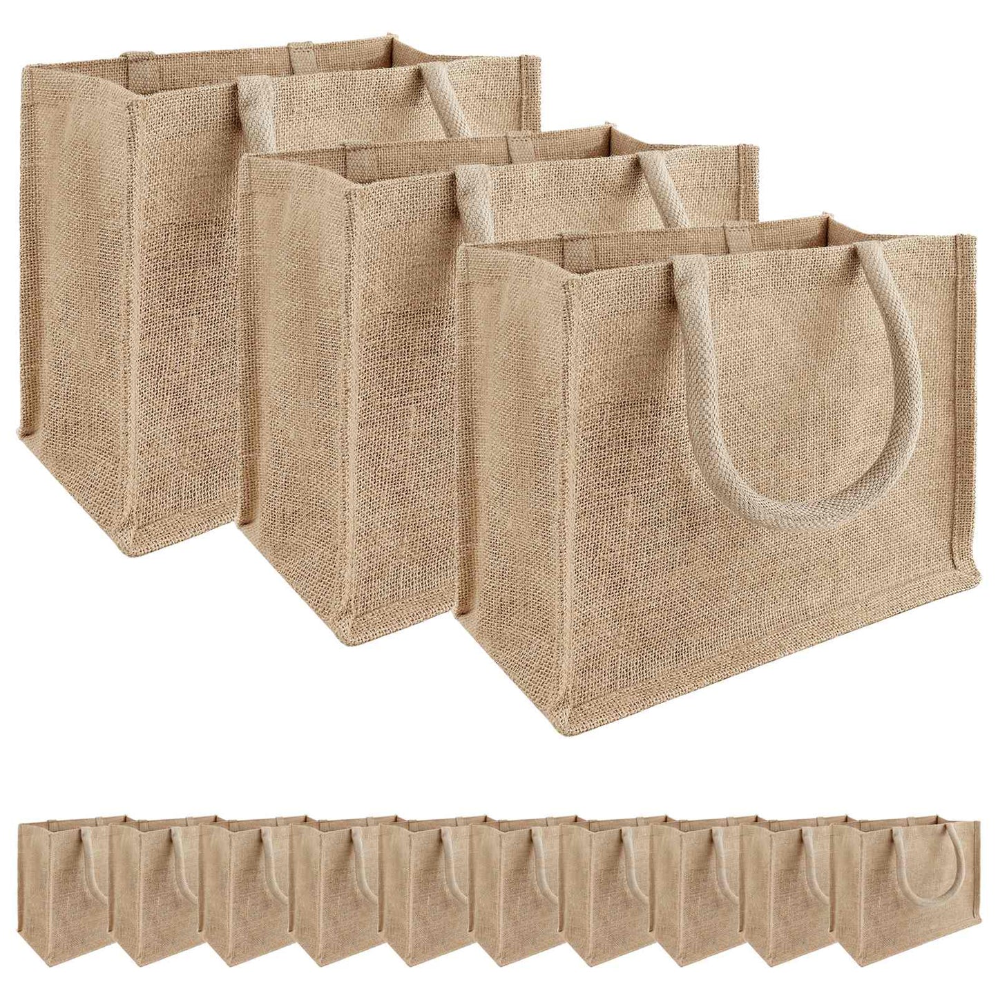 Jute-Handtaschen 50 Natur 26 x 22 x 14 cm 100% Tossa-Jute