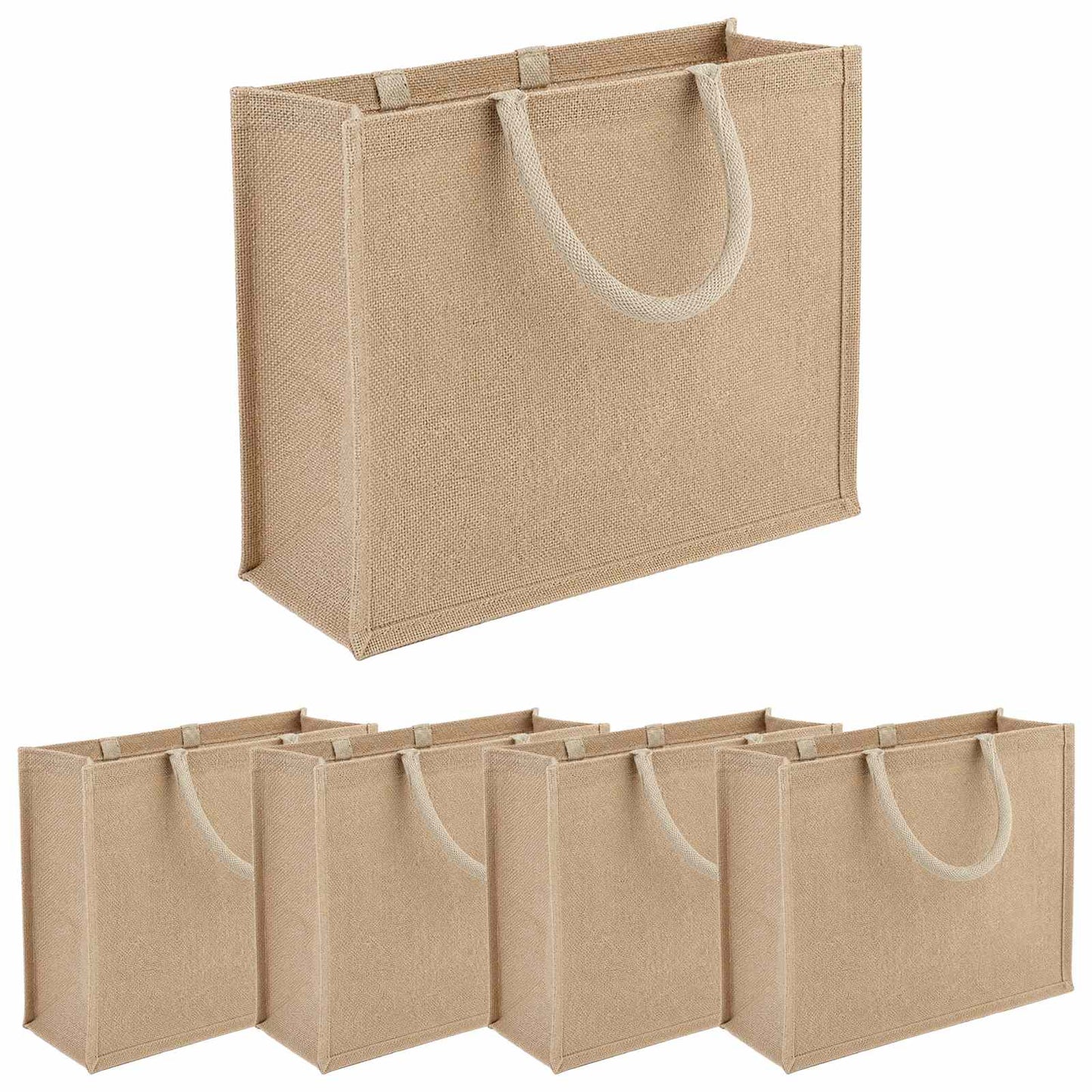 Jute-Handtaschen 5 Natur 42 x 33 x 19 cm 100% Tossa-Jute