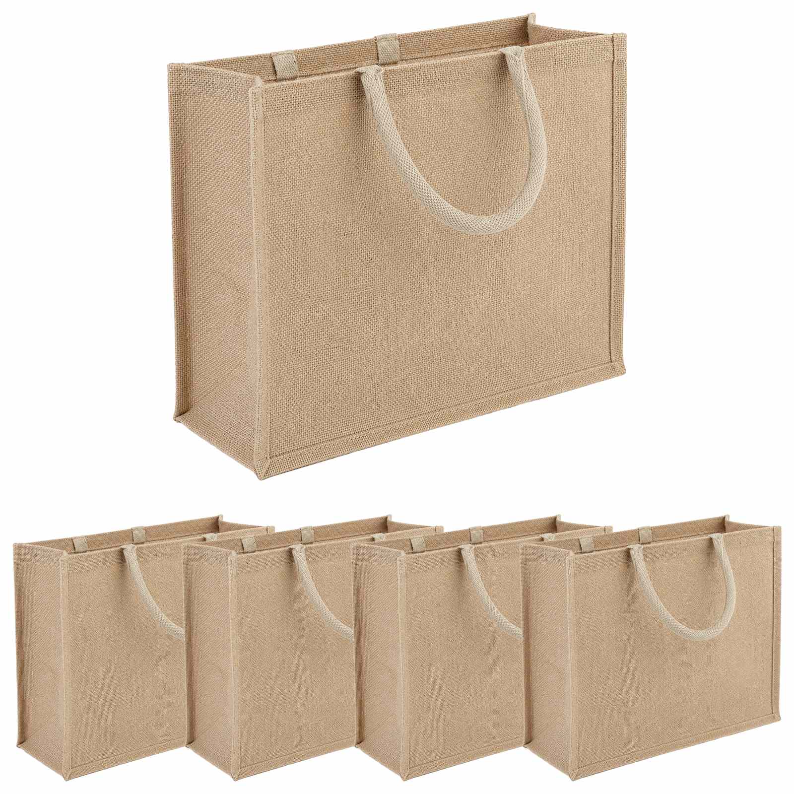 Jute-Handtaschen 5 Natur 42 x 33 x 19 cm 100% Tossa-Jute