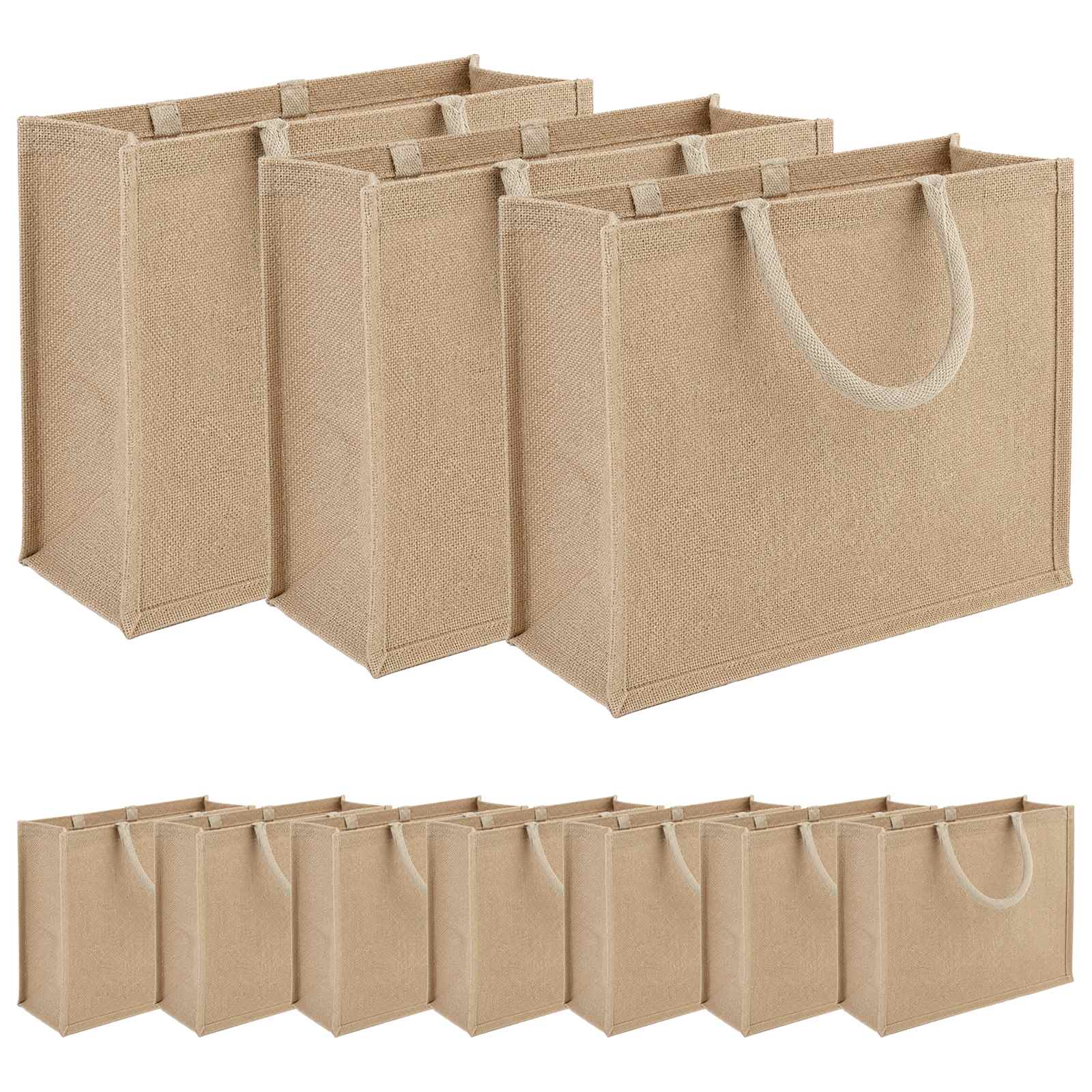 Jute-Handtaschen 10 Natur 42 x 33 x 19 cm 100% Tossa-Jute