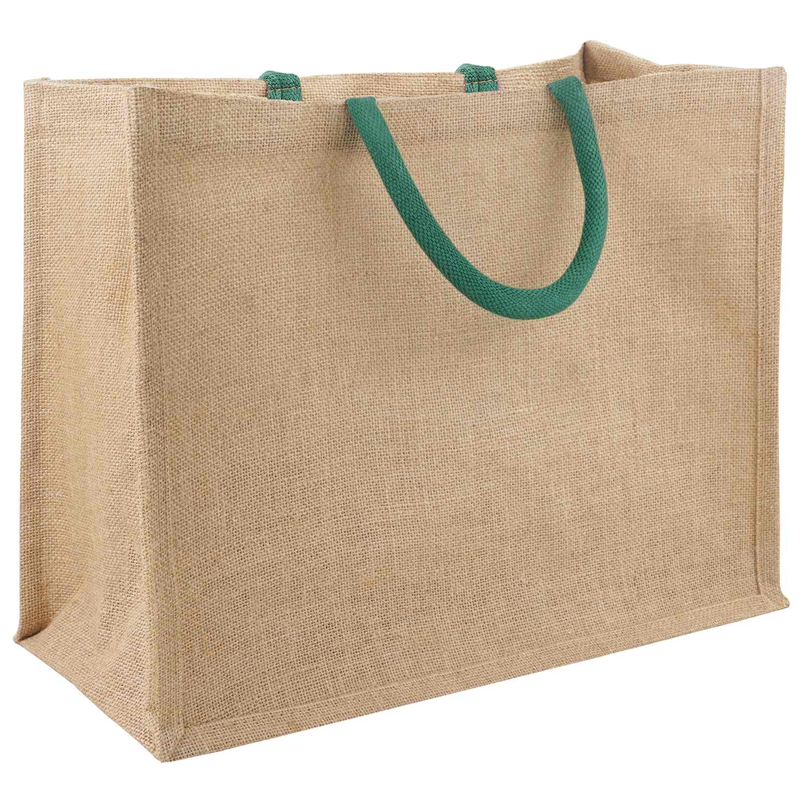 Jute-Handtaschen 5 Natürlich und Grün 42 x 33 x 19 cm