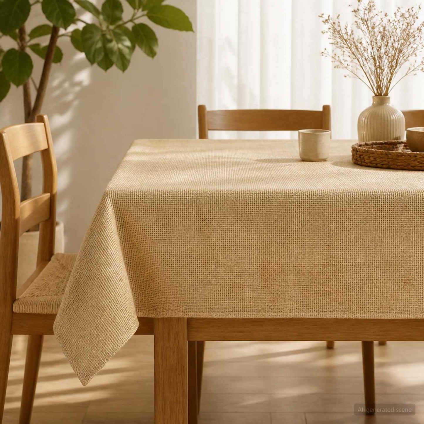 Jute-Tischdecke Natur 140 x 240 cm 100% Tossa-Jute