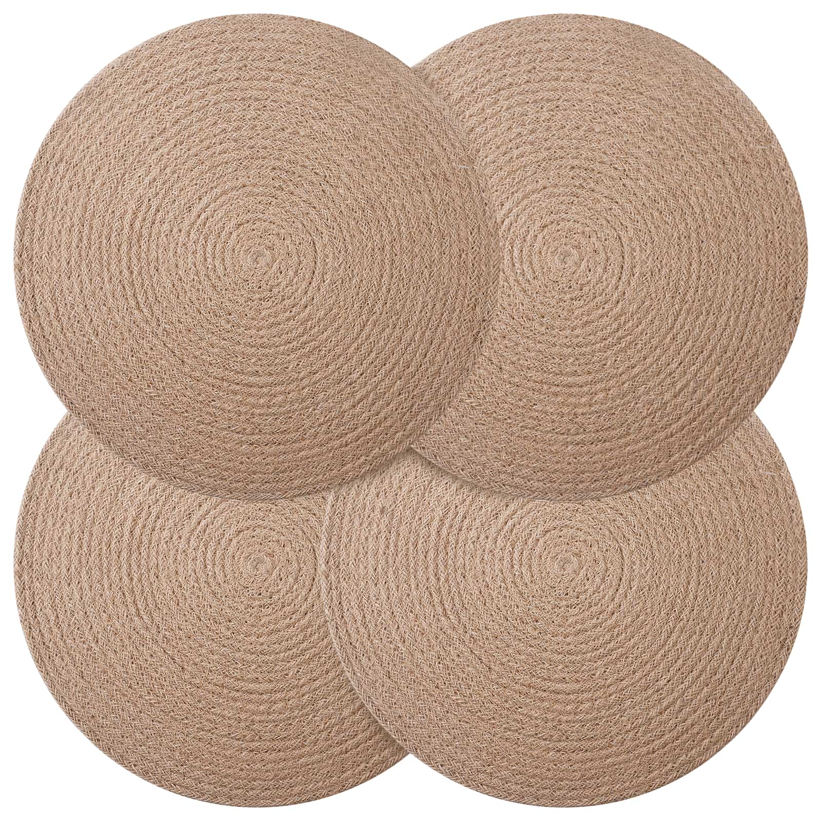Jute-Untersetzer 4 stk. Natur 100% Tossa-Jute