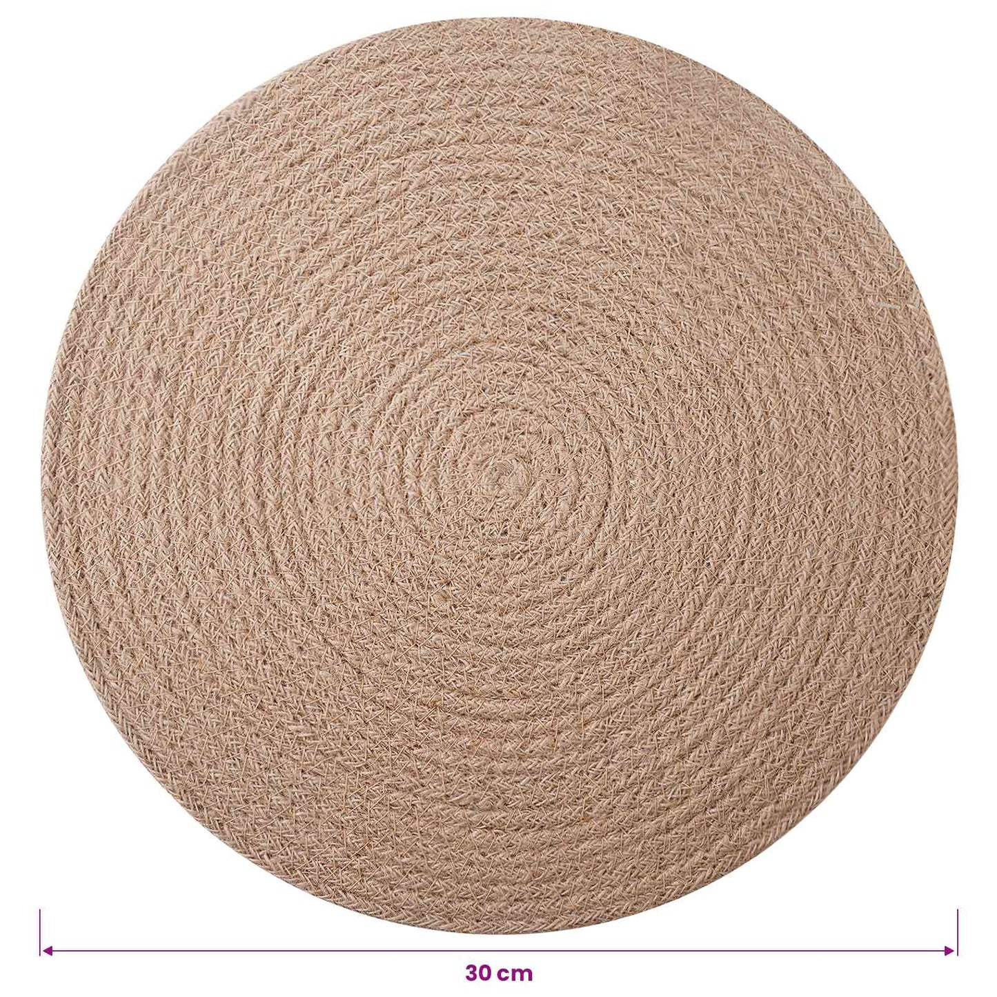 Jute-Untersetzer 12 stk. Natur 100% Tossa-Jute