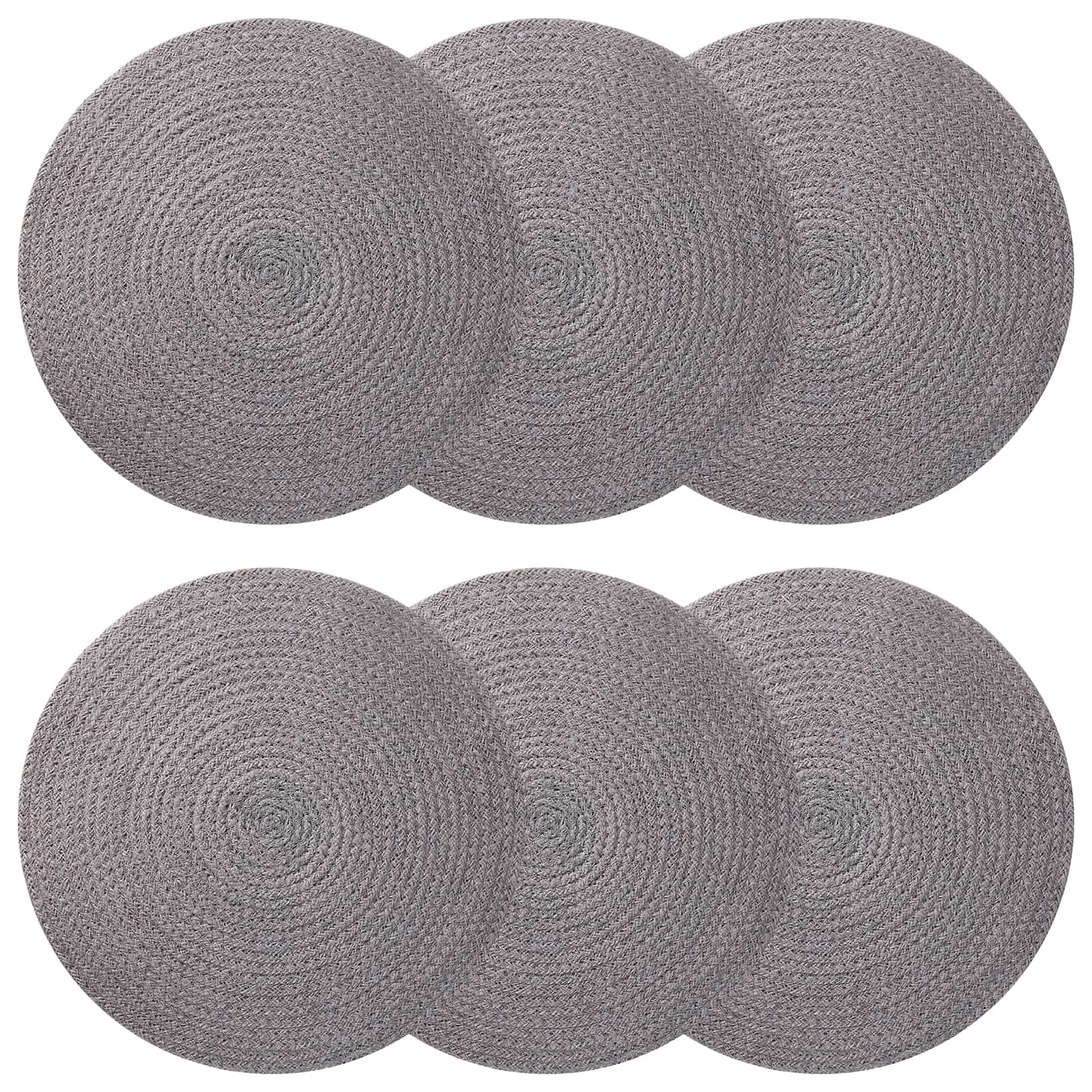Jute-Untersetzer 6 stk. Grau 100% Tossa-Jute
