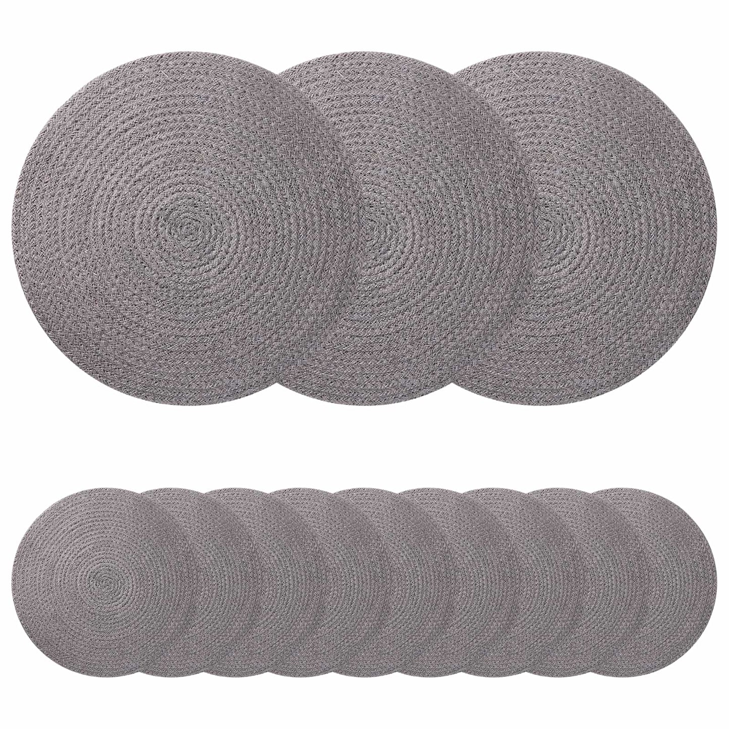 Jute-Untersetzer 12 stk. Grau 100% Tossa-Jute