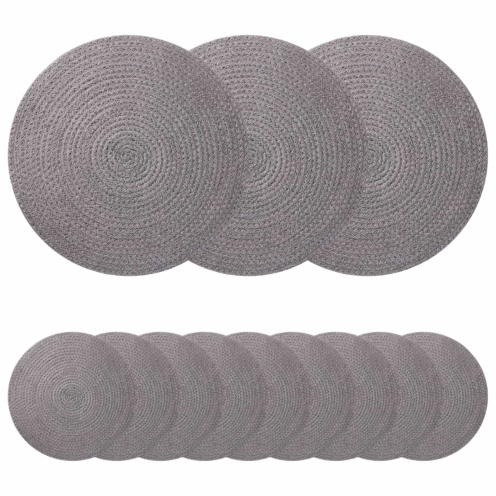 Jute-Untersetzer 12 stk. Grau 100% Tossa-Jute