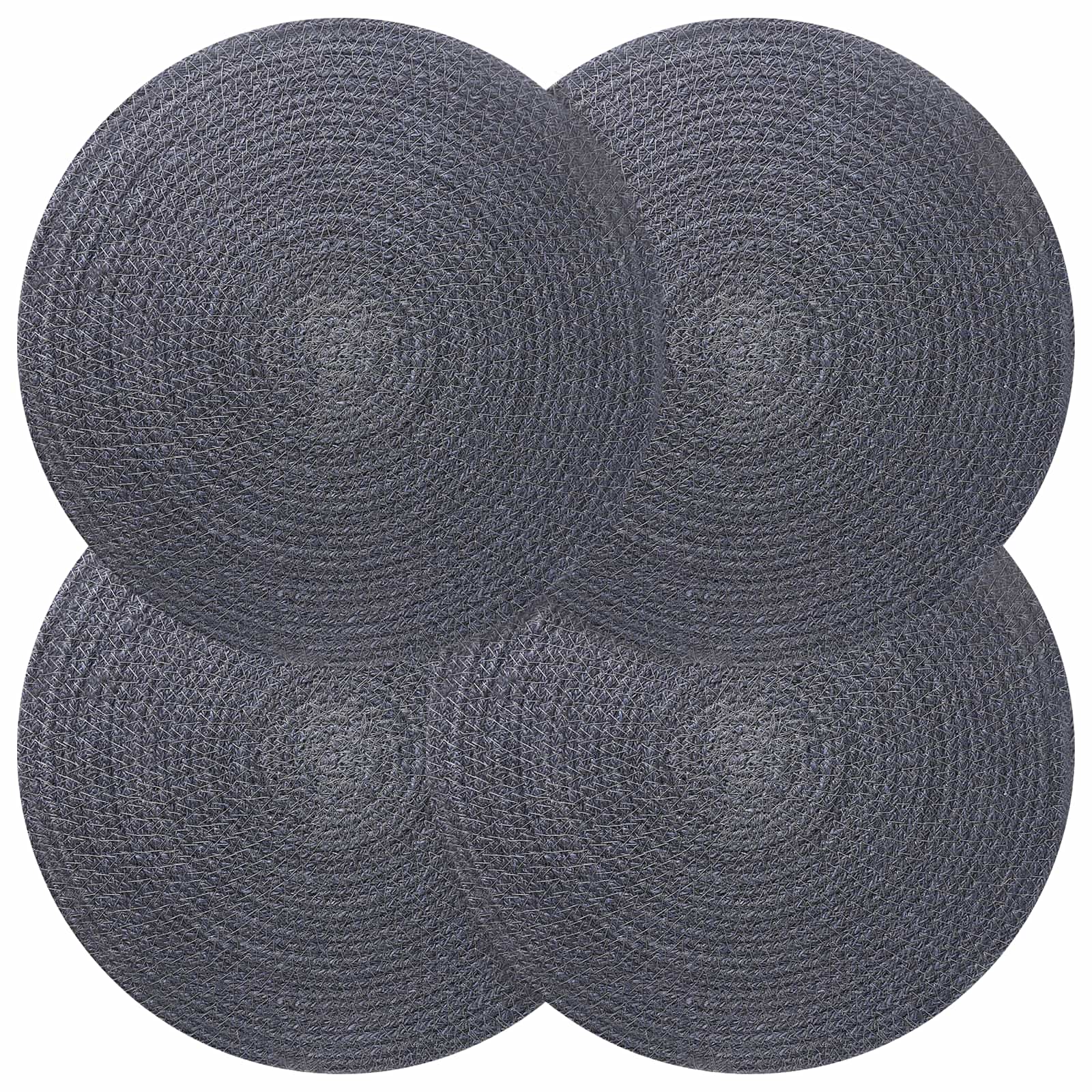 Jute-Untersetzer 4 stk. Dunkelgrau 100% Tossa-Jute