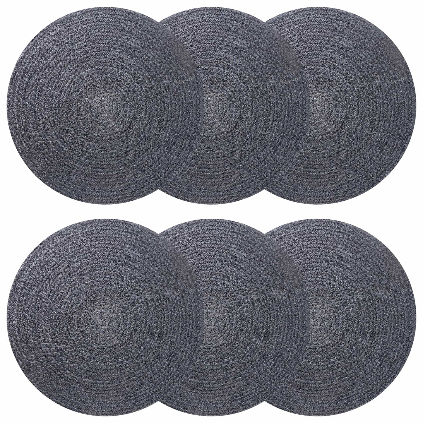 Jute-Untersetzer 6 stk. Dunkelgrau 100% Tossa-Jute
