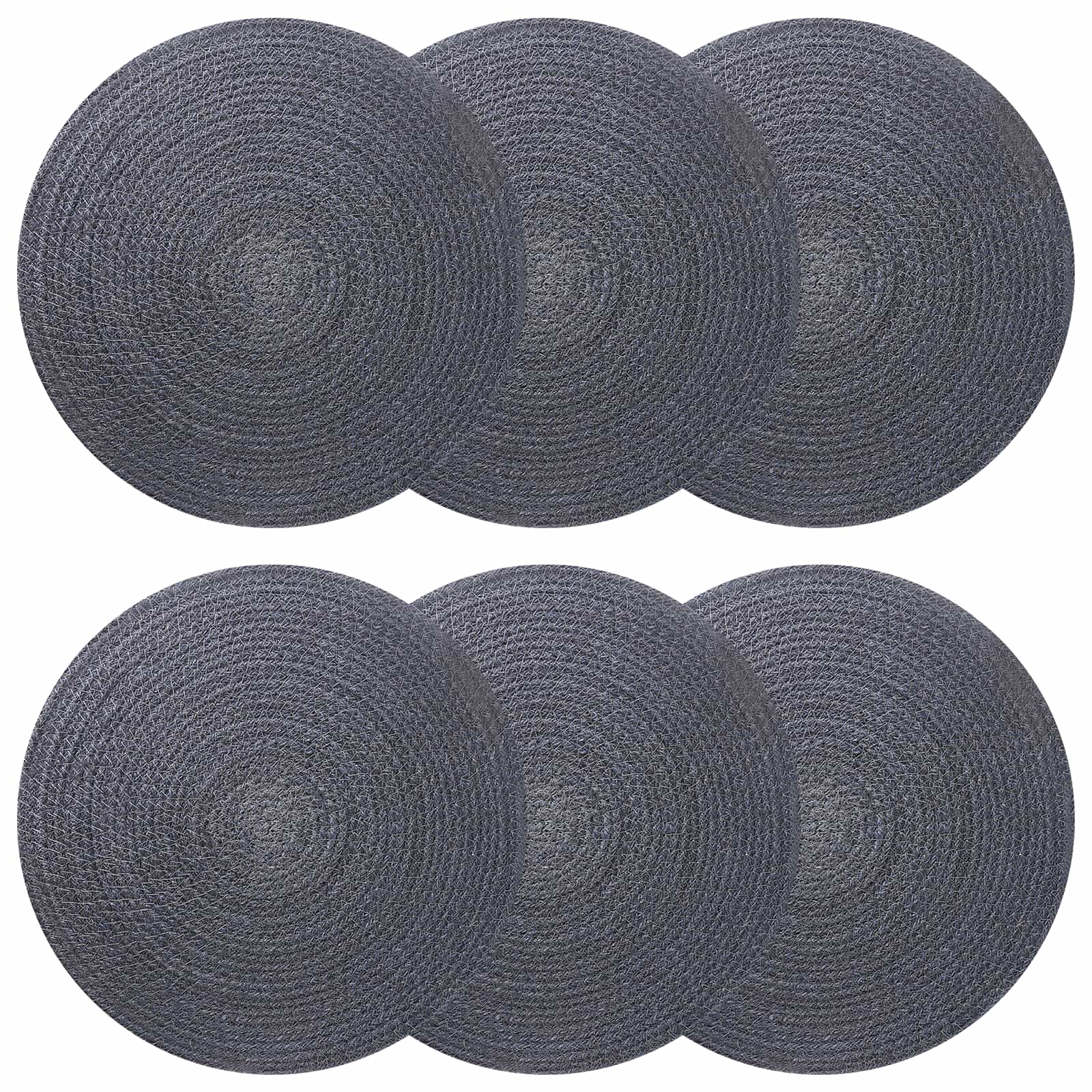 Jute-Untersetzer 6 stk. Dunkelgrau 100% Tossa-Jute