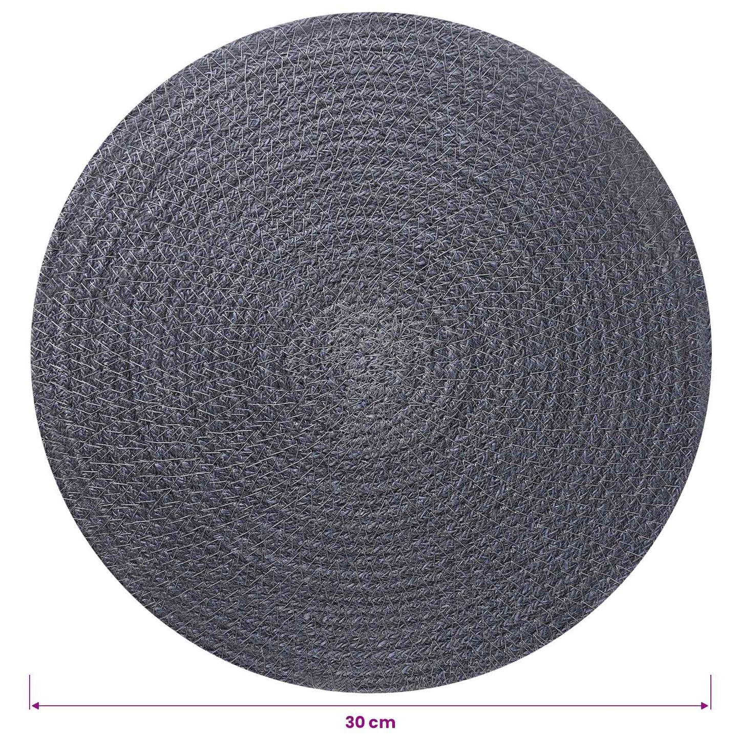 Jute-Untersetzer 12 stk. Dunkelgrau 100% Tossa-Jute