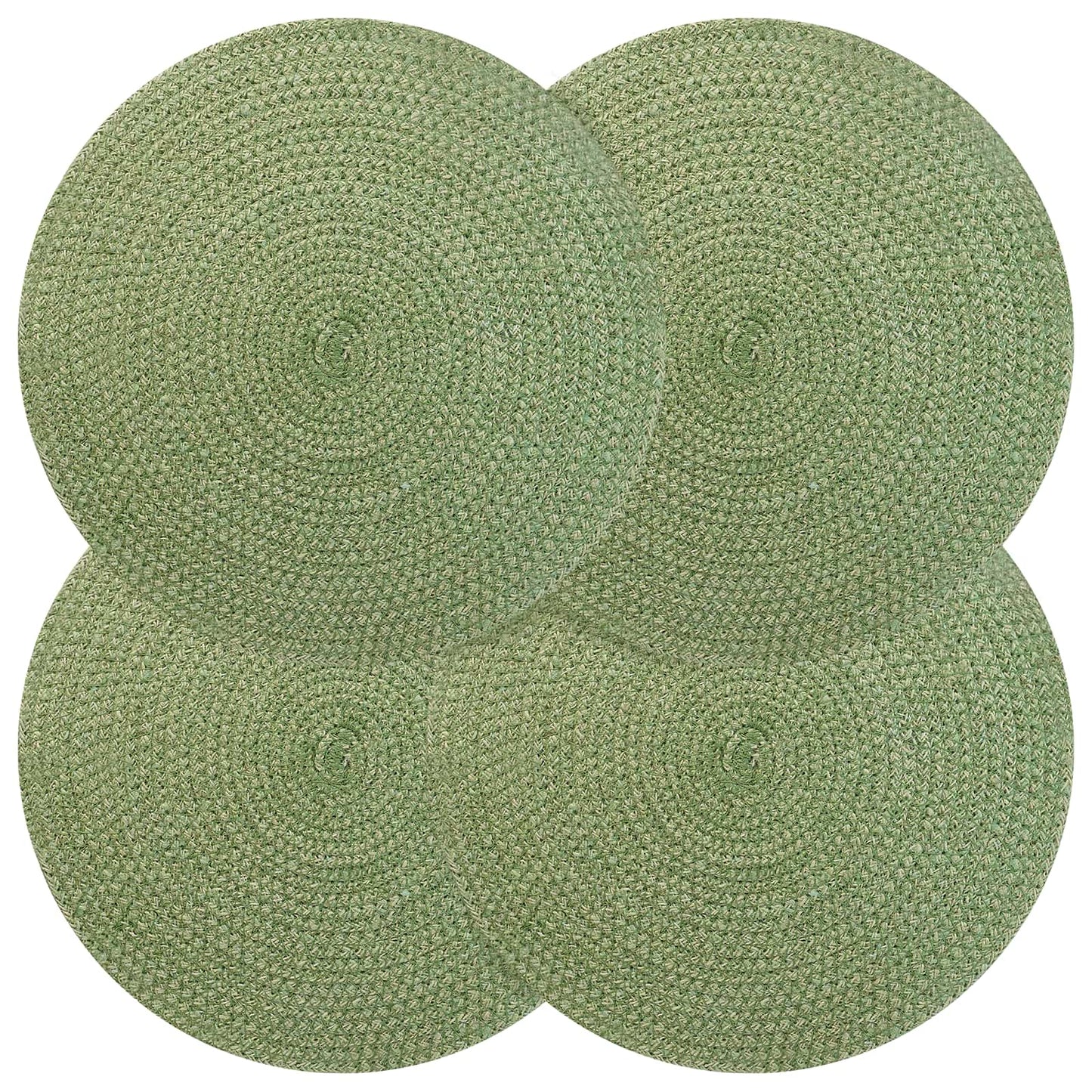 Jute-Untersetzer 4 stk. Olivgrün 100% Tossa-Jute