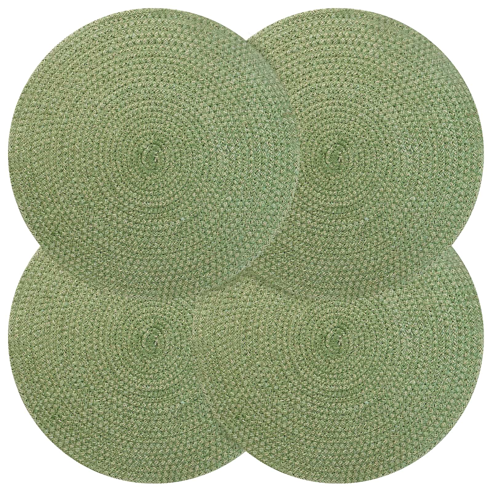 Jute-Untersetzer 4 stk. Olivgrün 100% Tossa-Jute