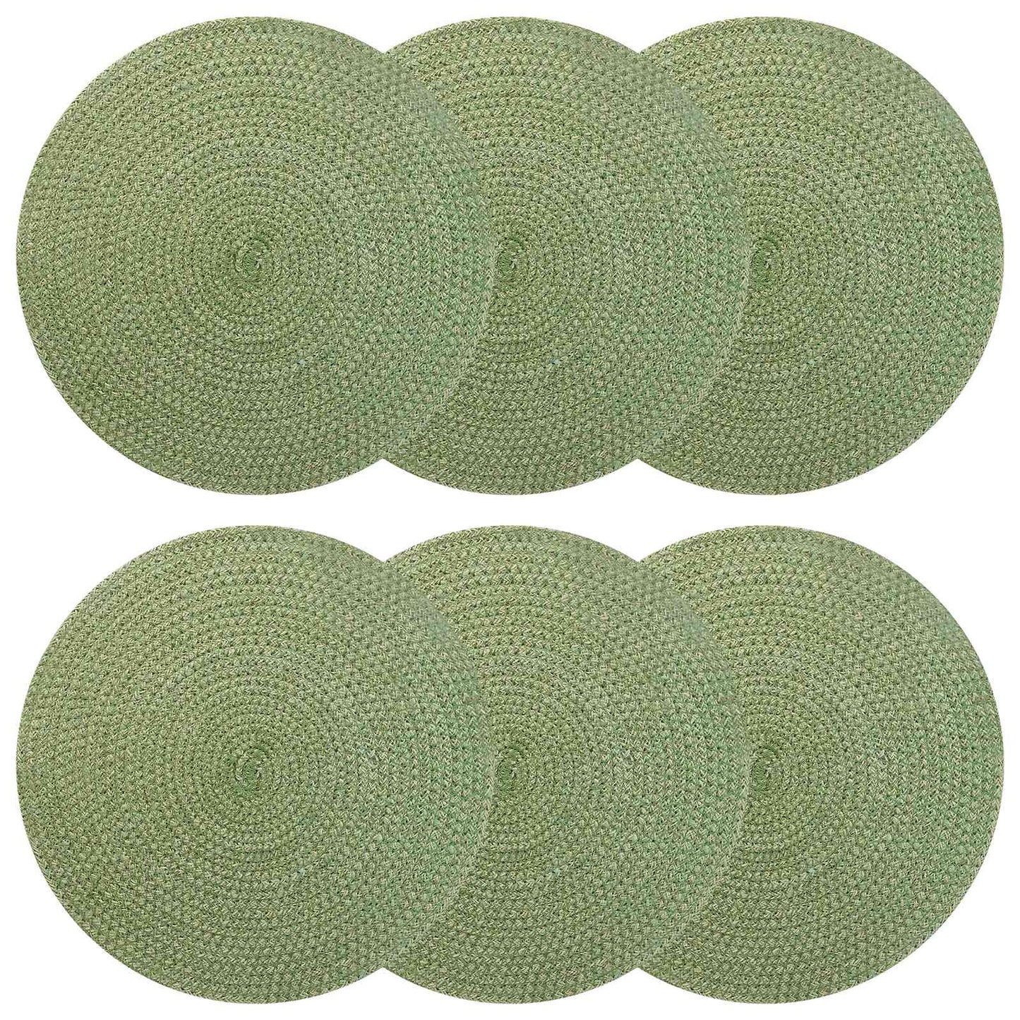 Jute-Untersetzer 6 stk. Olivgrün 100% Tossa-Jute