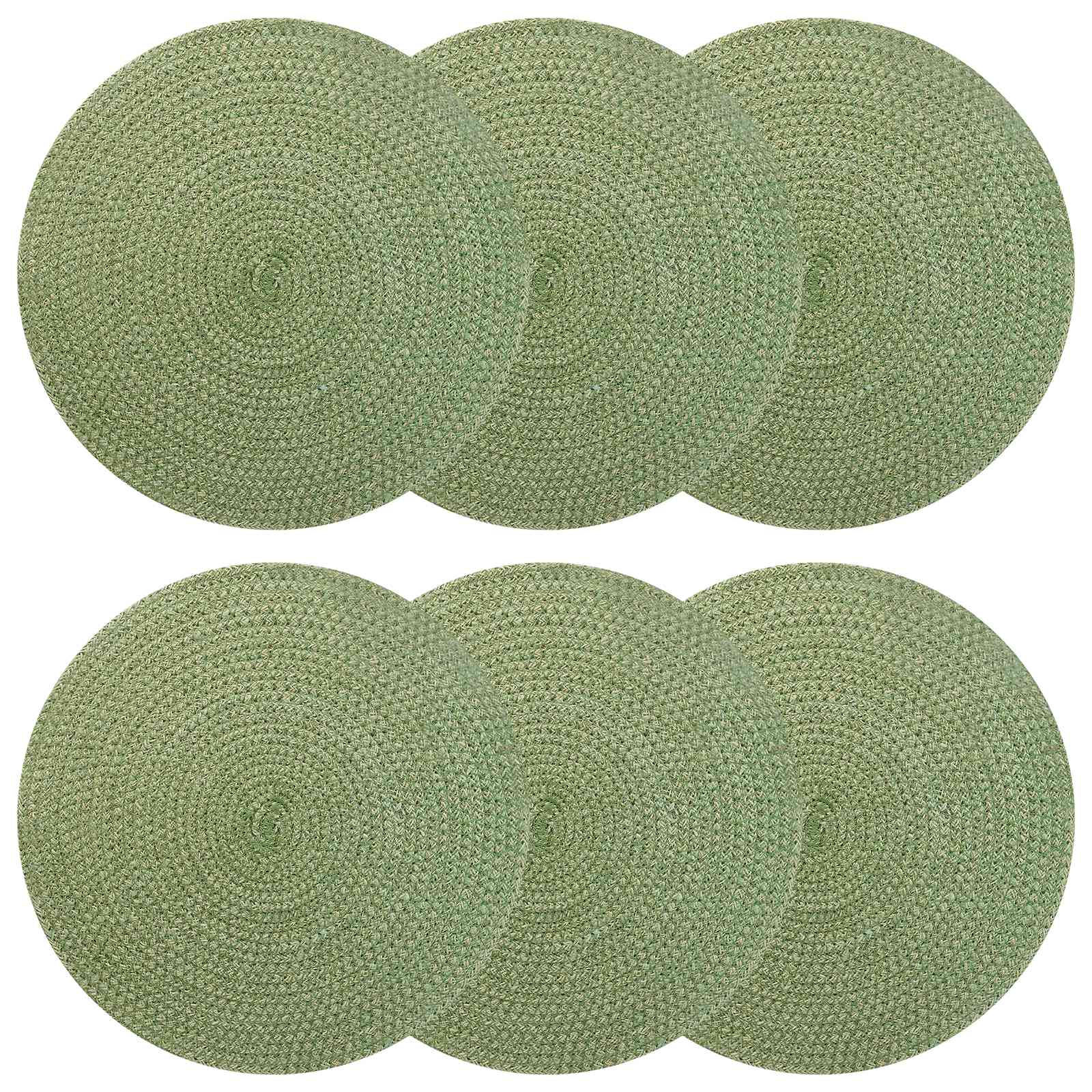 Jute-Untersetzer 6 stk. Olivgrün 100% Tossa-Jute