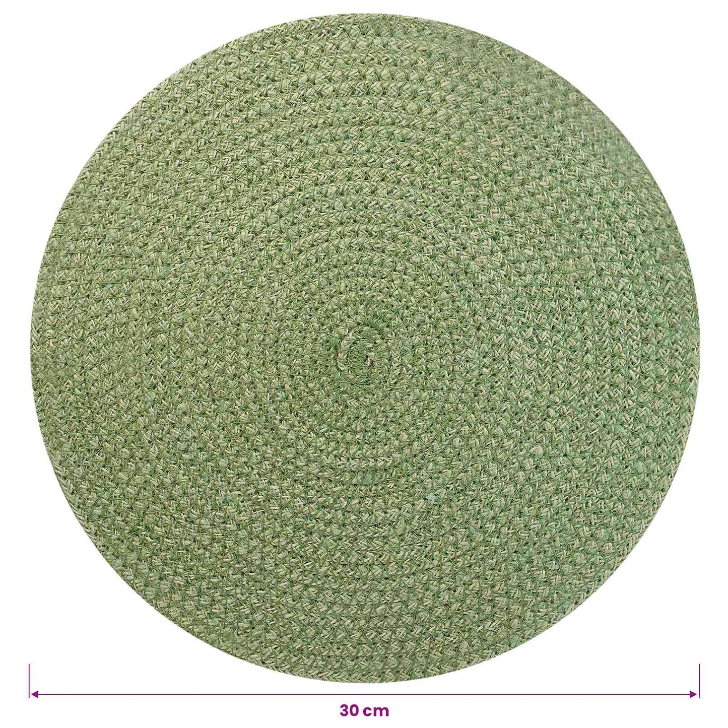Jute-Untersetzer 6 stk. Olivgrün 100% Tossa-Jute