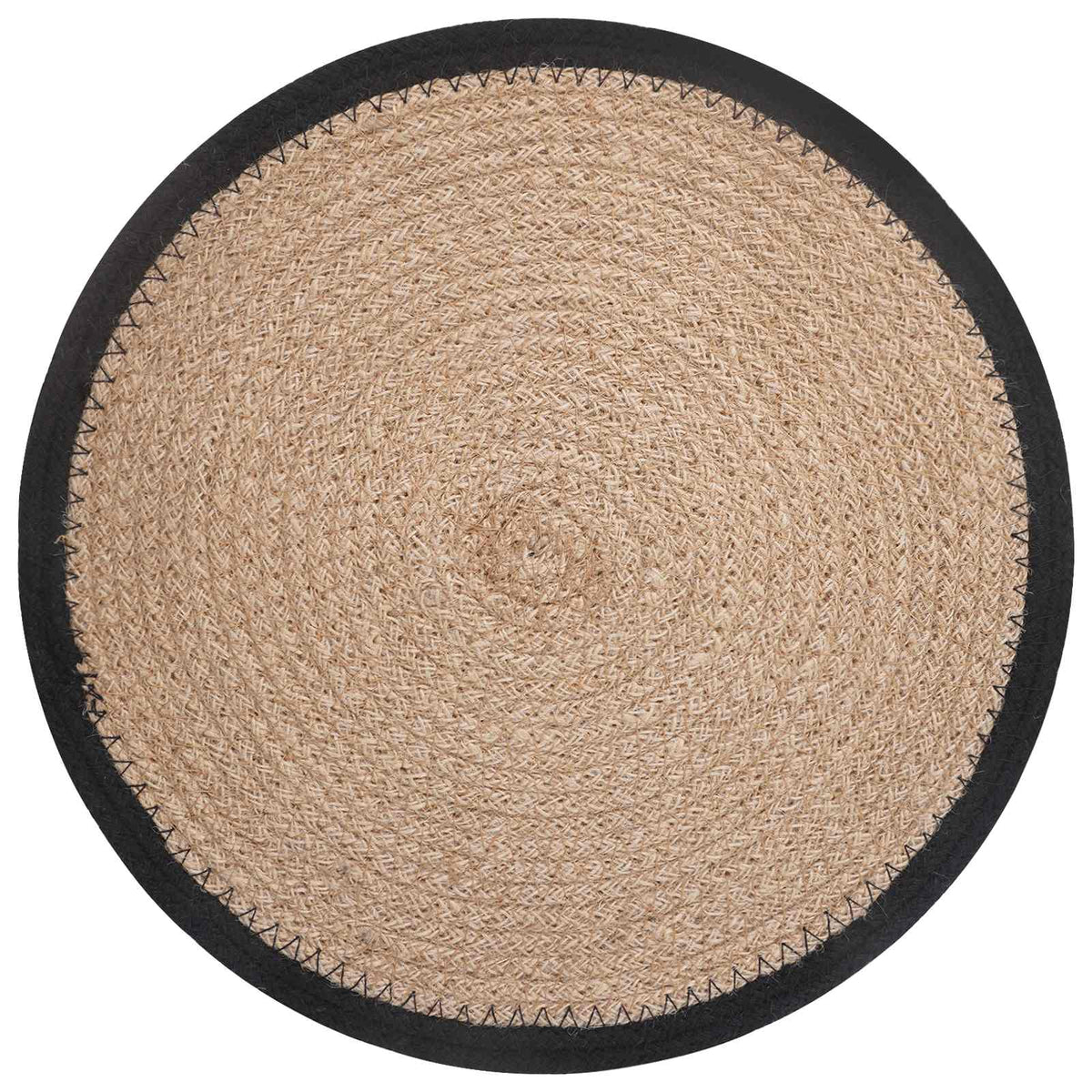 Jute Platzsets 4 stk. Natürlich und Schwarz 100% Tossa Jute
