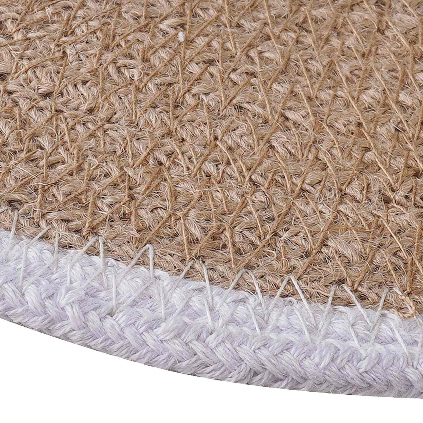 Jute Platzsets 6 stk. Natürlich und Weiß 100% Tossa Jute