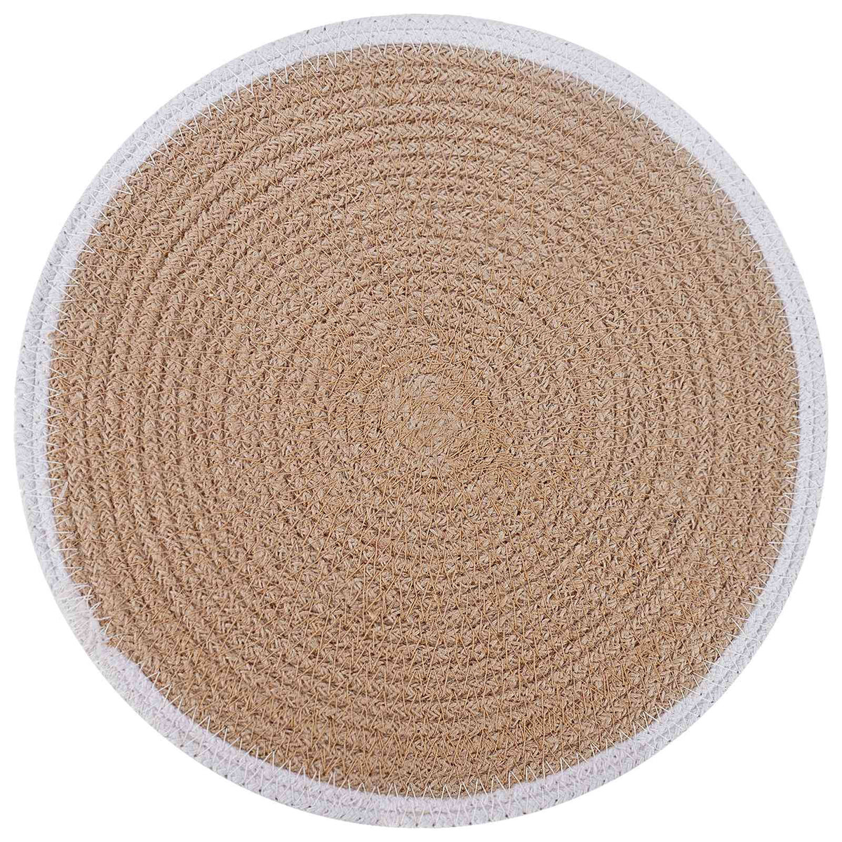 Jute Platzsets 6 stk. Natürlich und Weiß 100% Tossa Jute