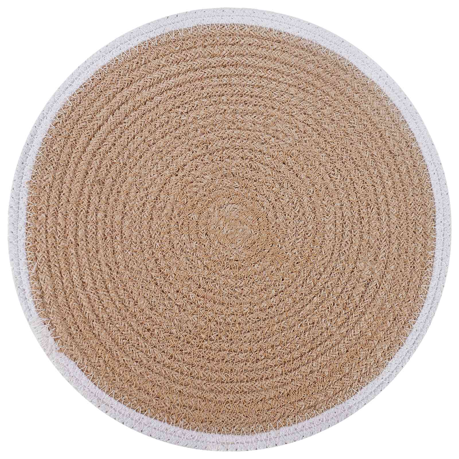 Jute Platzsets 6 stk. Natürlich und Weiß 100% Tossa Jute