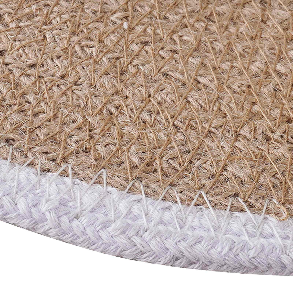 Jute Platzsets 12 stk. Natürlich und Weiß 100% Tossa Jute