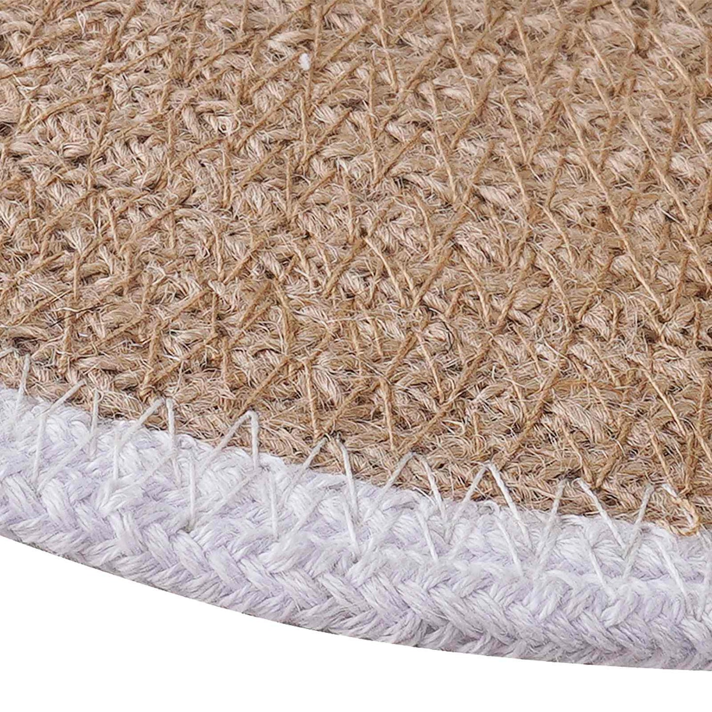 Jute Platzsets 12 stk. Natürlich und Weiß 100% Tossa Jute