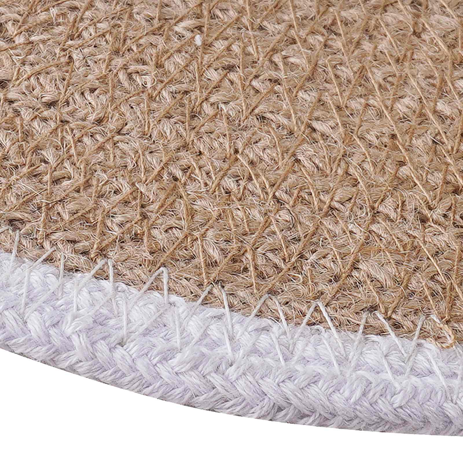 Jute Platzsets 12 stk. Natürlich und Weiß 100% Tossa Jute